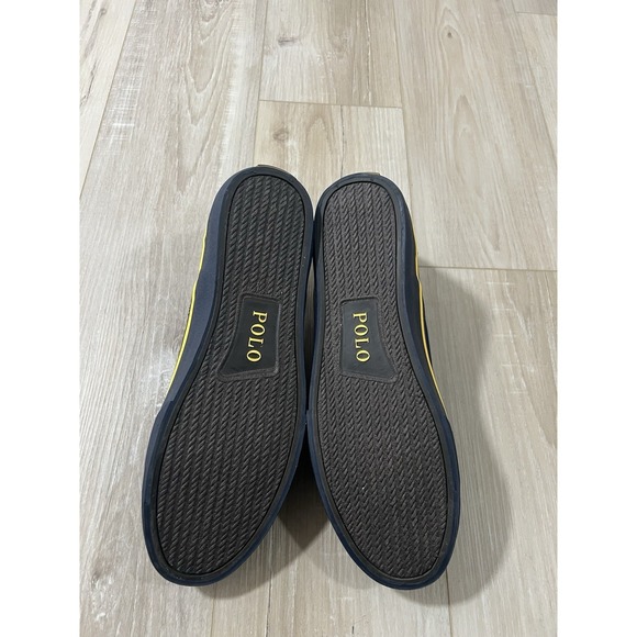 Ralph Lauren POLO THOMPSON3 slip-on shoes in navy with a P patch 13D main image 7